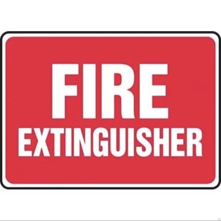 Accuform Safety Sign, FIRE EXTINGUISHER WTRD, 7 X 10, Aluminum MFXG477VA